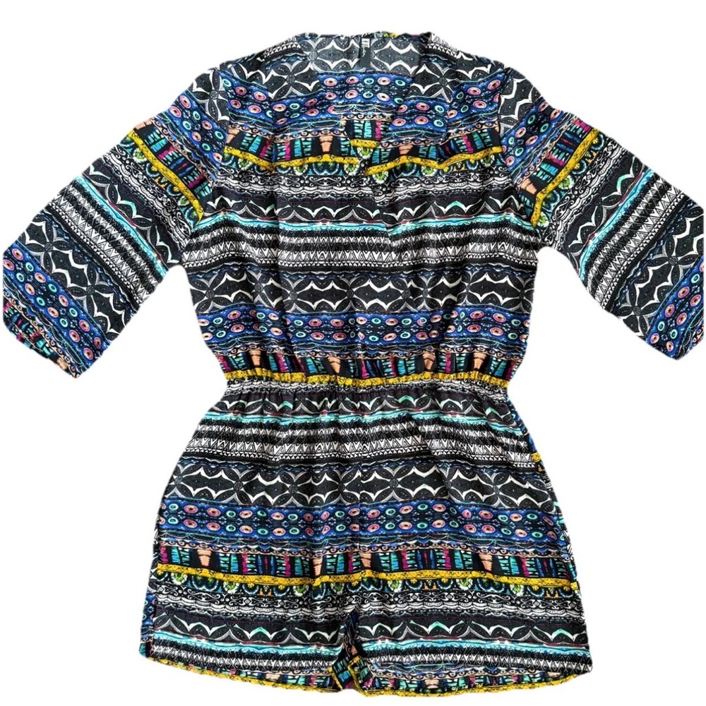 Kut From The Kloth Julie Short Romper Tribal Print Women’s Size Medium